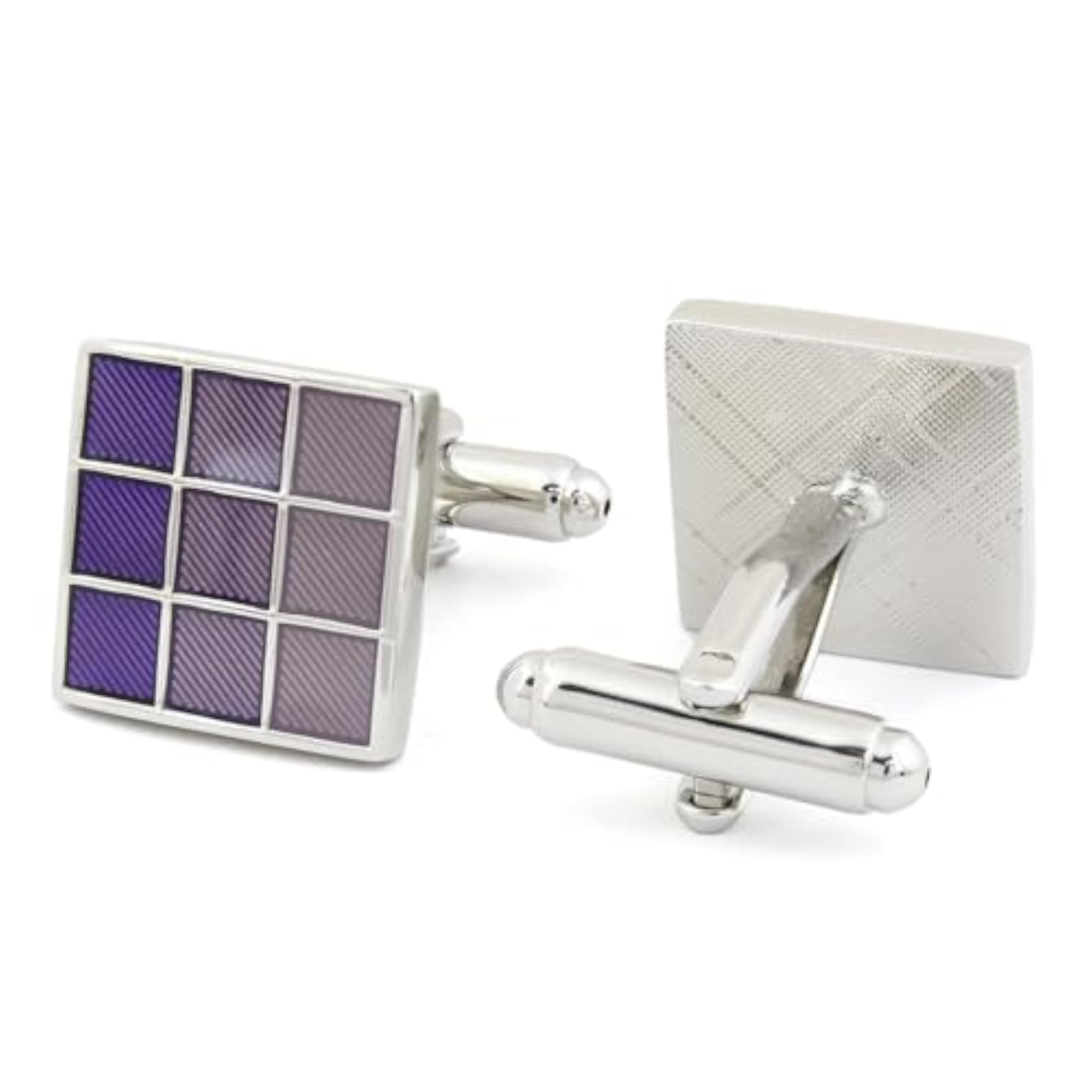 Men's Checks & Enamel Cufflinks, Stylish Accessory